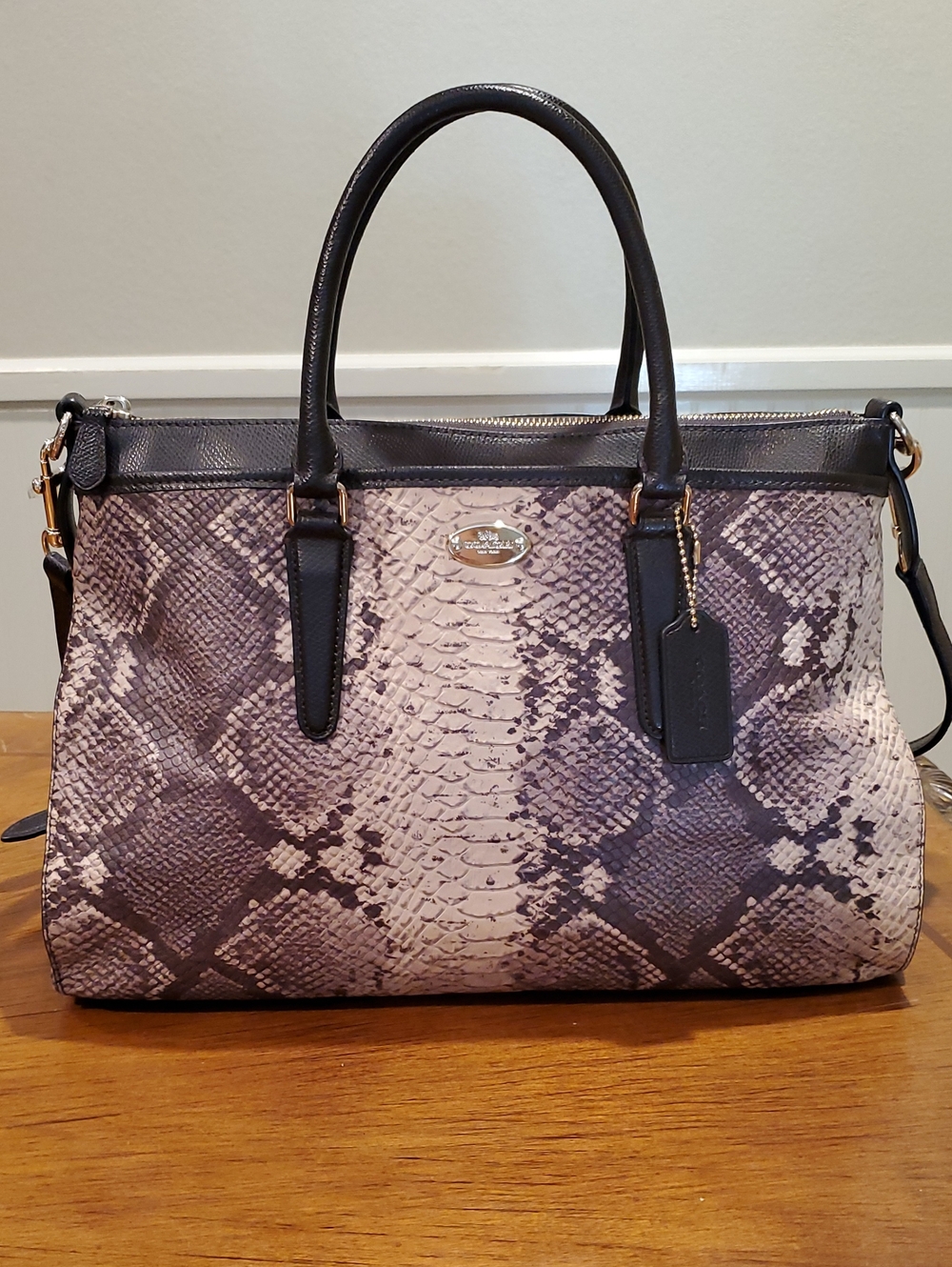 Coach Python Embossed Morgan Satchel